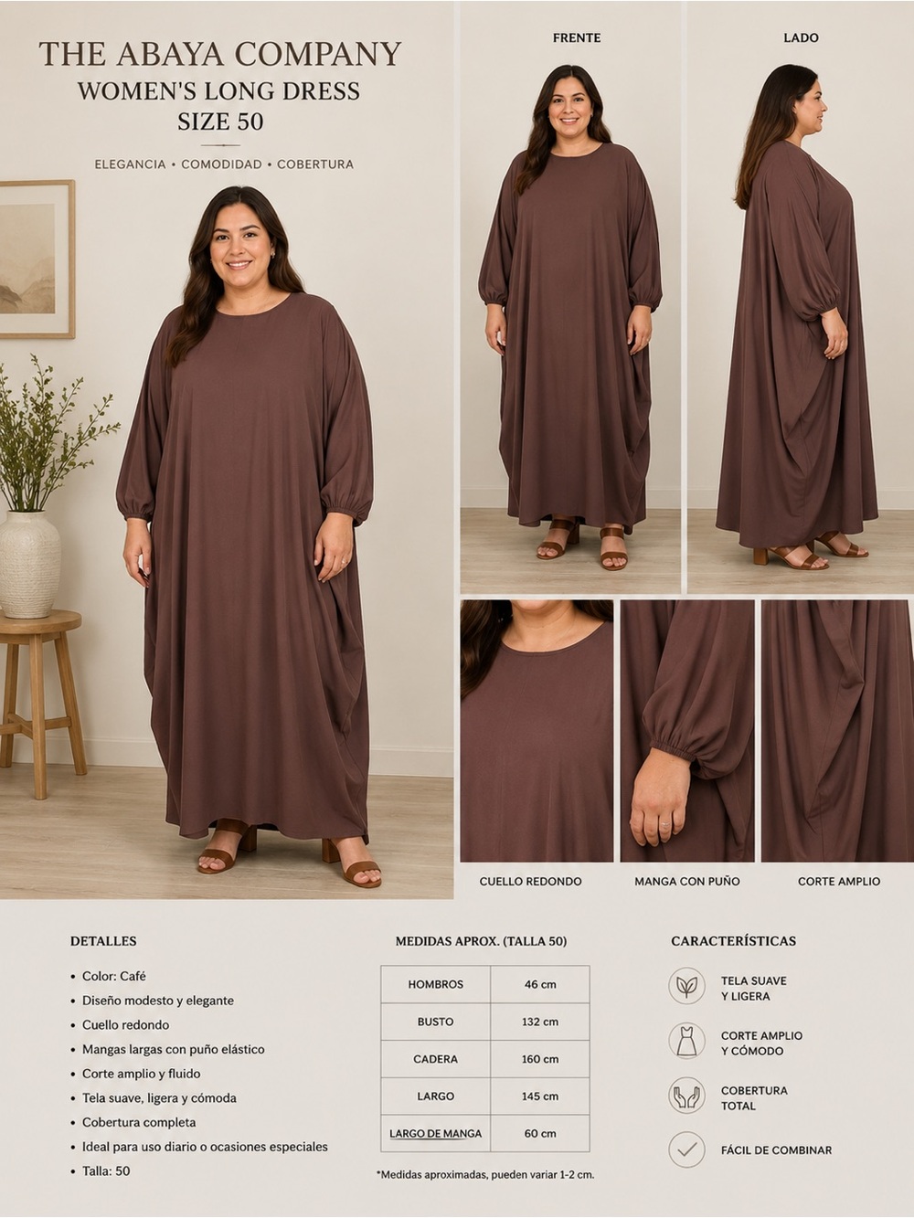 The Abaya Company Women's Long Dress Size 50